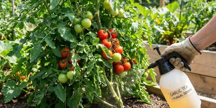 . Essa umidade contínua amolece o tecido vegetal e abre caminho fácil para doenças fúngicas que sobem secando a folhagem de baixo para cima.