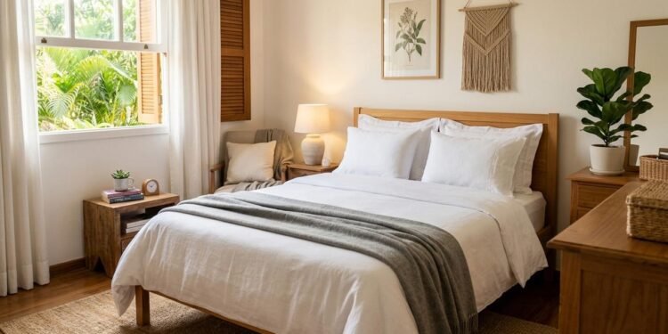 cama com cara de hotel