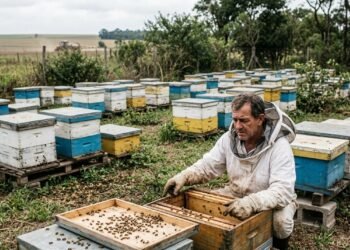 Apicultor encontra dezenas de colmeias com abelhas mortas depois de pulverização realizada em propriedade vizinha e calcula prejuízo superior a R$ 40 mil com perda de produção