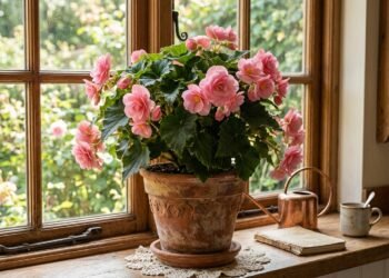 O lugar da casa onde a begônia deve ficar para receber claridade, evitar o sol forte e produzir folhas e flores mais bonitas