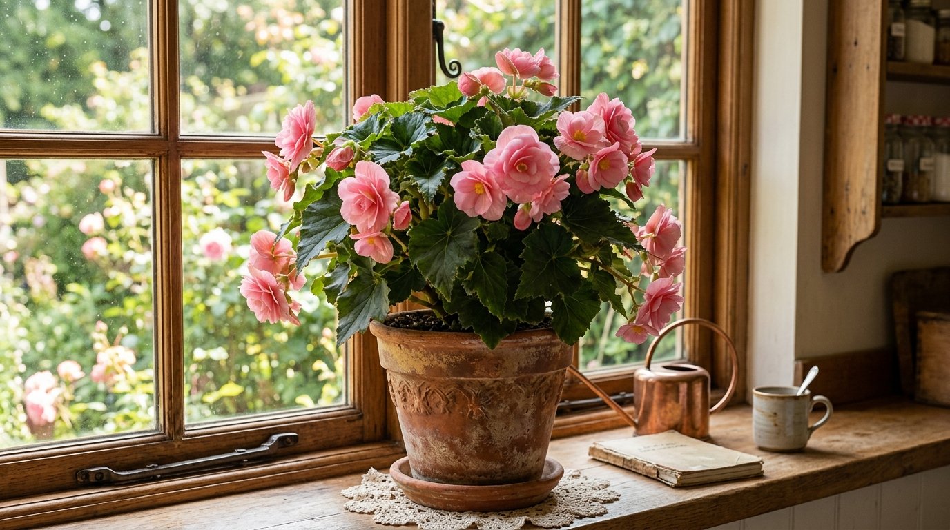 O lugar da casa onde a begônia deve ficar para receber claridade, evitar o sol forte e produzir folhas e flores mais bonitas
