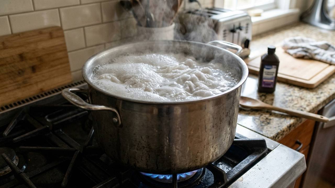 Adeus panos de chão encardidos e manchados: ferver as peças com água oxigenada e sal esteriliza o tecido e branqueia sem precisar esfregar