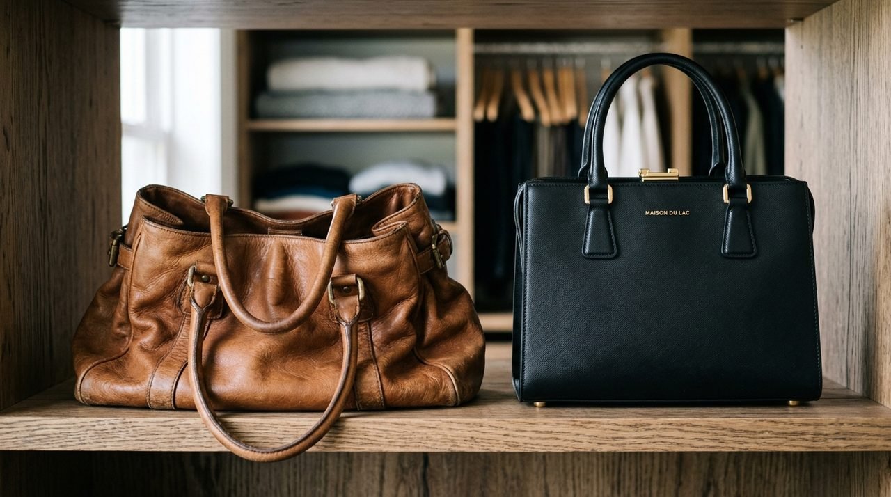 O motivo de bolsas perderem o formato, mesmo ficando guardadas
