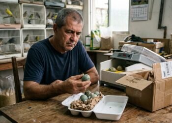 Criador compra ovos férteis de aves raras por R$ 18 mil, recebe encomenda após atraso no transporte e quase nenhum deles consegue completar a incubação