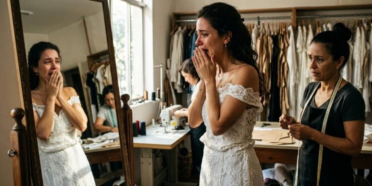 Ao perceber que não tinha segurança de que a peça ficaria pronta corretamente, Beatriz alugou outro vestido para garantir que teria o que usar na cerimônia