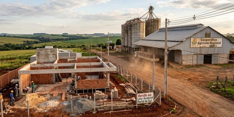 construção ao lado de fazenda