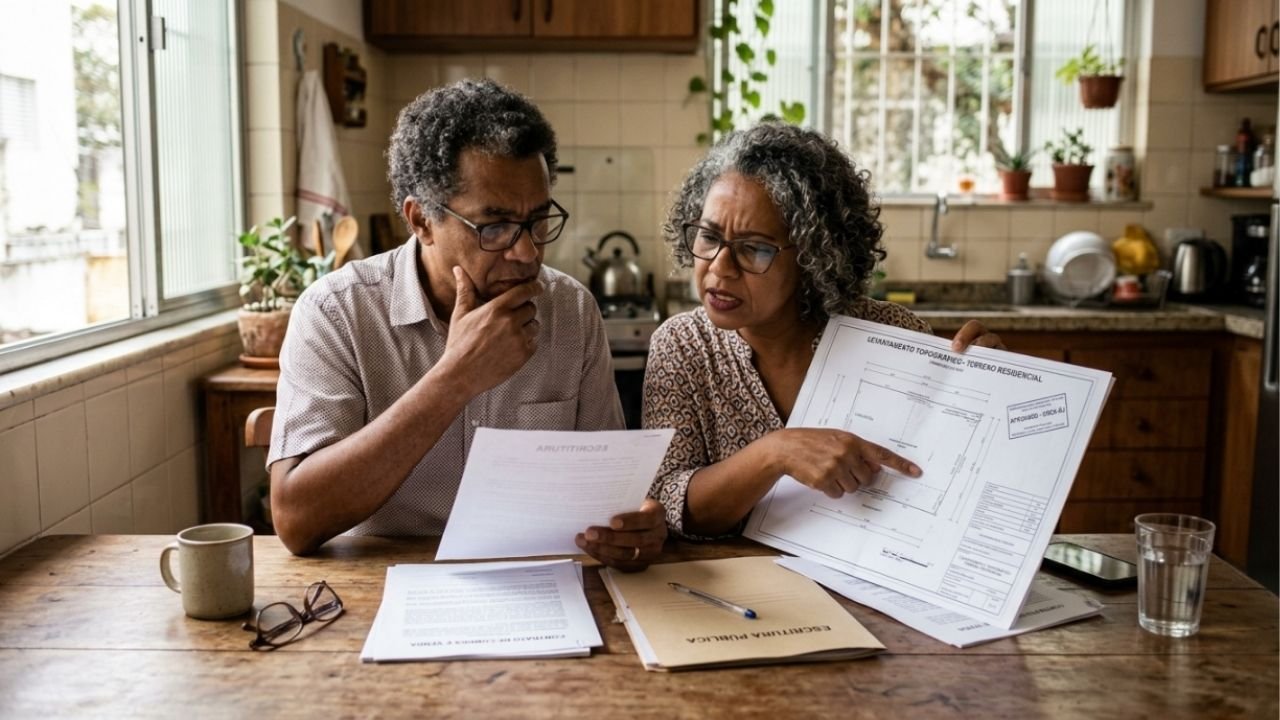 Casal mora há doze anos ao lado de um muro erguido pelo vizinho sem escritura e, ao vender o imóvel, descobre que a divisa registrada é diferente da construída