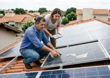 Casal instala sistema de energia solar por R$ 48 mil, percebe queda brusca na geração poucos meses depois e descobre que parte dos equipamentos instalados não era nova
