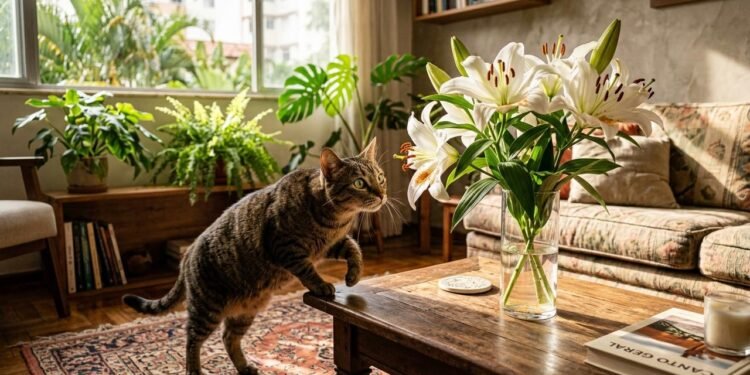 flores tóxicas para gatos