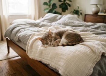 A razão pela qual muitos gatos preferem dormir aos pés da cama em vez de ficar perto do rosto do tutor
