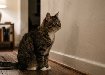 O que significa quando o gato fica olhando para uma parede por vários segundos?