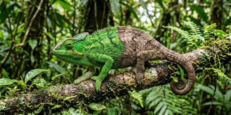 A habilidade inacreditável da língua do camaleão que surpreendeu os biólogos ao acelerar mais rápido que um caça para capturar presas