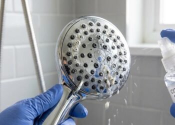 O chuveiro perde pressão devido ao calcário: o ingrediente barato que o faz parecer novinho em folha