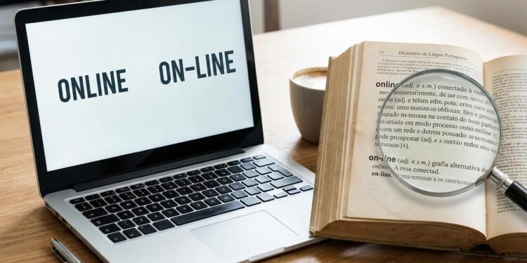 Na prática, quem escreve “reunião online”, “curso online” ou “compras online” encontra respaldo no uso contemporâneo