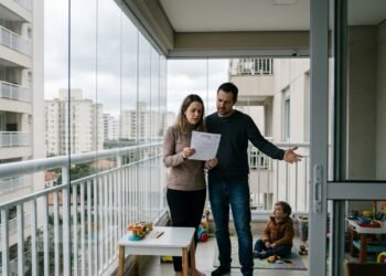 Família fecha varanda com vidro para proteger criança da chuva e do vento, investe mais de R$ 18 mil na obra e condomínio manda desmontar estrutura porque modelo não segue o padrão aprovado em assembleia
