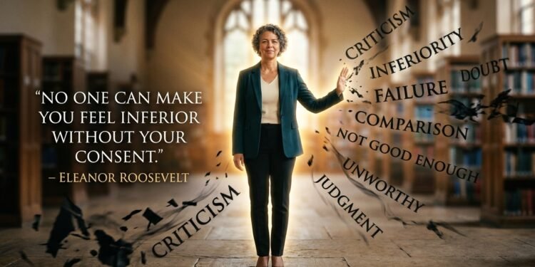 Uma reflexão inspirada em Eleanor Roosevelt: “Ninguém pode fazer você se sentir inferior sem o seu consentimento” – Autoestima, críticas, comparação e opinião dos outros