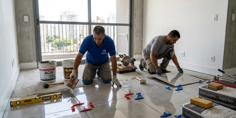 reforma de piso em apartamento