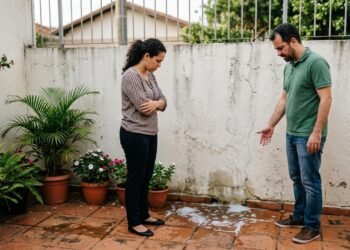 infiltração água do vizinho