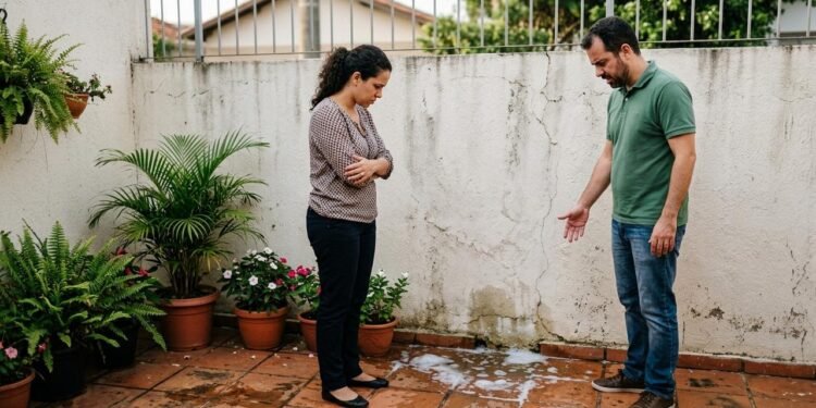 infiltração água do vizinho