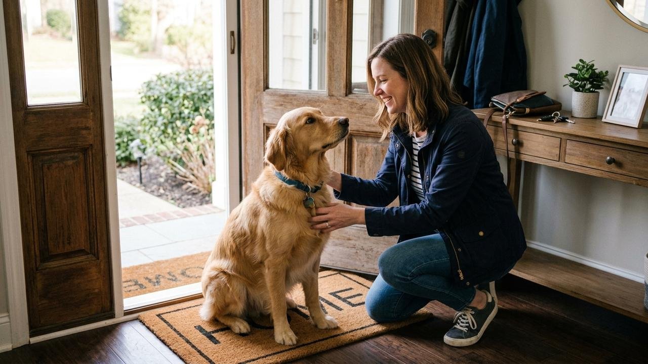 O jeito de cumprimentar o cachorro ao chegar em casa pode influenciar a forma como ele reage ao reencontro