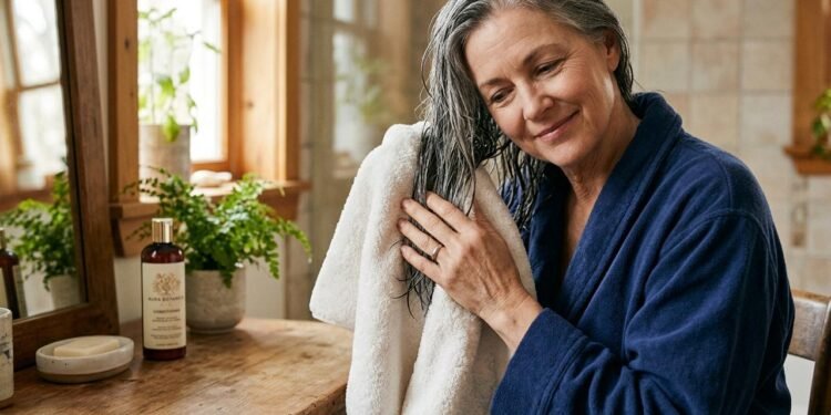 O fio de cabelo consegue absorver água do ambiente, e essa absorção aumenta conforme cresce a umidade relativa do ar.