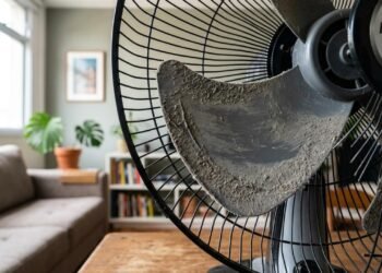 por que o ventilador acumula poeira