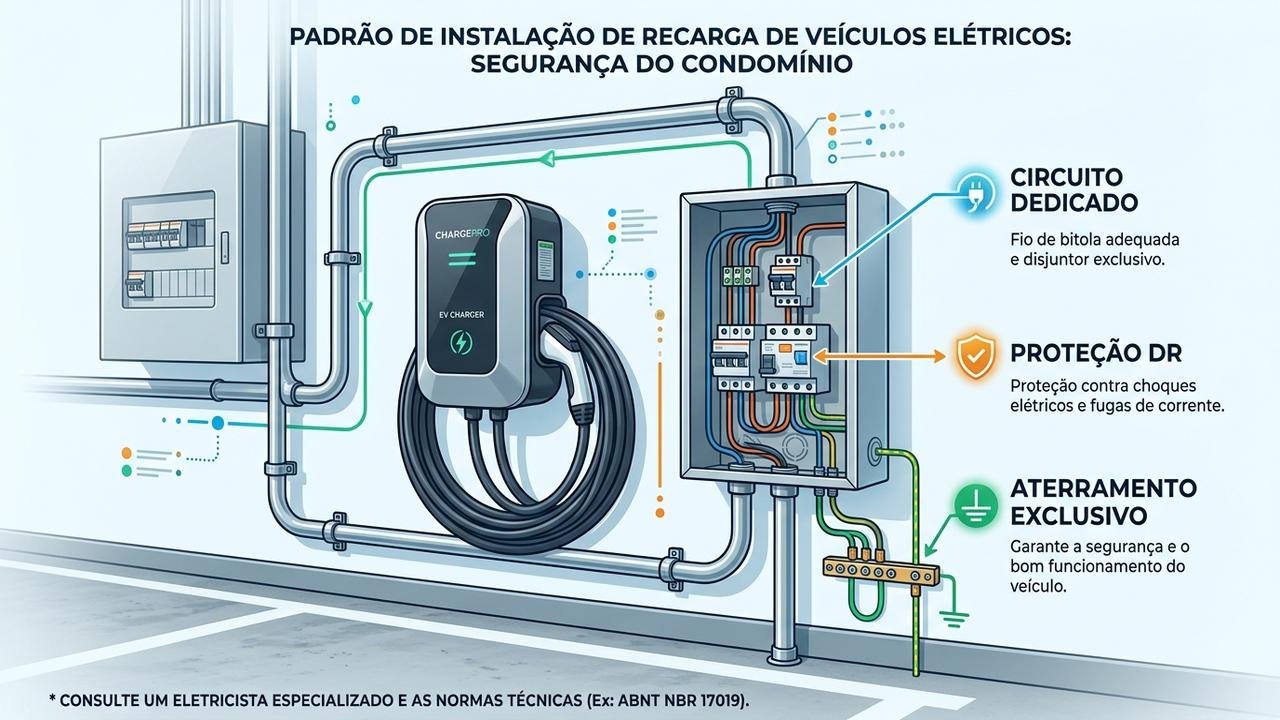 carregador de carro elétrico em condomínio