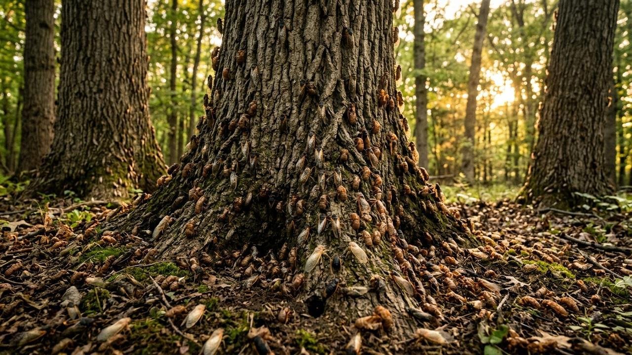 O enigma biológico das cigarras que usam ciclos de números primos de 13 e 17 anos para emergir da terra e escapar de predadores