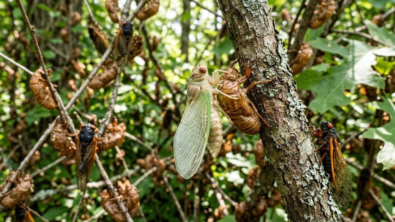 O enigma biológico das cigarras que usam ciclos de números primos de 13 e 17 anos para emergir da terra e escapar de predadores