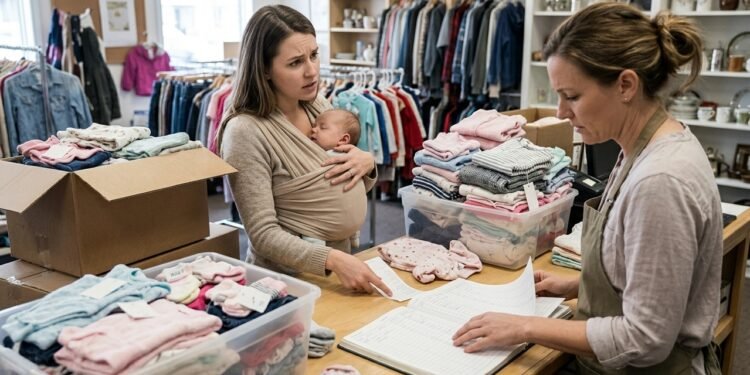 Família entrega dezenas de roupas de bebê para brechó vender por comissão e, meses depois, descobre que várias peças desapareceram sem constar como vendidas nem devolvidas