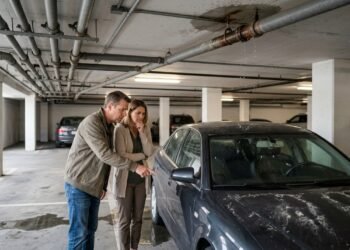 Família compra apartamento com vaga coberta e descobre depois da mudança que canos instalados sobre o espaço começam a pingar água e danificar a pintura do carro