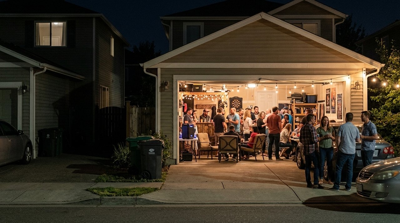 Família transforma garagem da própria casa em espaço para receber amigos aos fins de semana e conflito com vizinhos cresce depois que conversas e música passam a avançar até depois da meia-noite