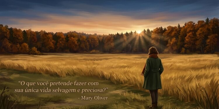 Mary Oliver fez uma pergunta para quem vive deixando a vida para depois: “O que você pretende fazer com sua única vida selvagem e preciosa?” – Tempo, escolhas, propósito, arrependimentos e a urgência silenciosa de estar vivo