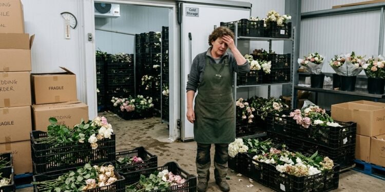 Produtor de flores prepara encomenda para casamento com mais de 2 mil unidades e perde parte da produção após câmara refrigerada parar de funcionar na véspera da entrega