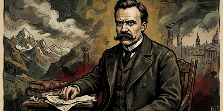Se Nietzsche afirmasse apenas que existe loucura no amor, a reflexão poderia ser interpretada como uma crítica à paixão.  // Imagem ilustrativa gerada por IA para representar a situação descrita no texto; pessoas, locais e elementos visuais não correspondem necessariamente aos reais