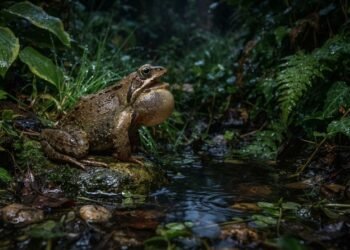 O que significa escutar sapos coaxando no jardim de casa