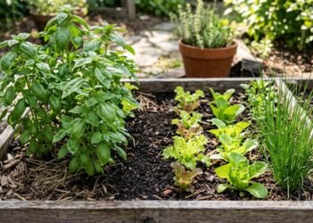 Moradora planta alface, cebolinha e manjericão no mesmo canteiro acreditando que as espécies vão competir entre si e se surpreende ao descobrir por que combinar plantas diferentes pode ser uma estratégia da horta orgânica