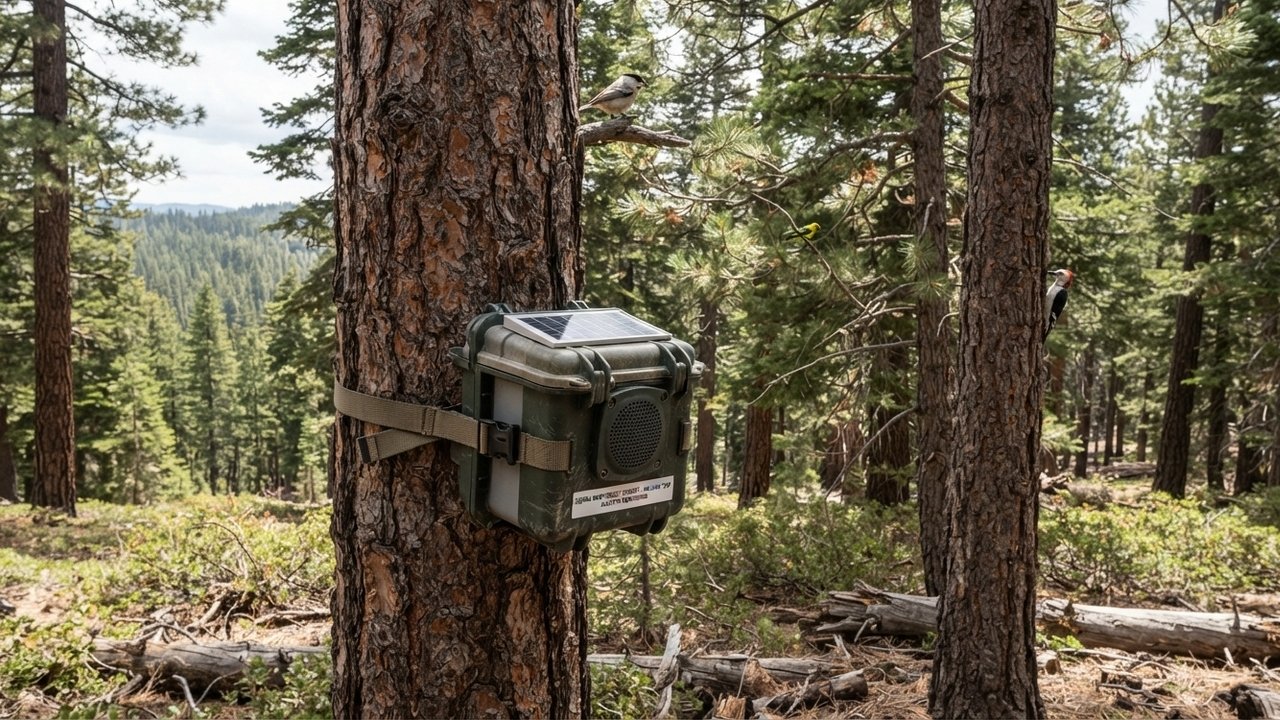 microfones na Sierra Nevada