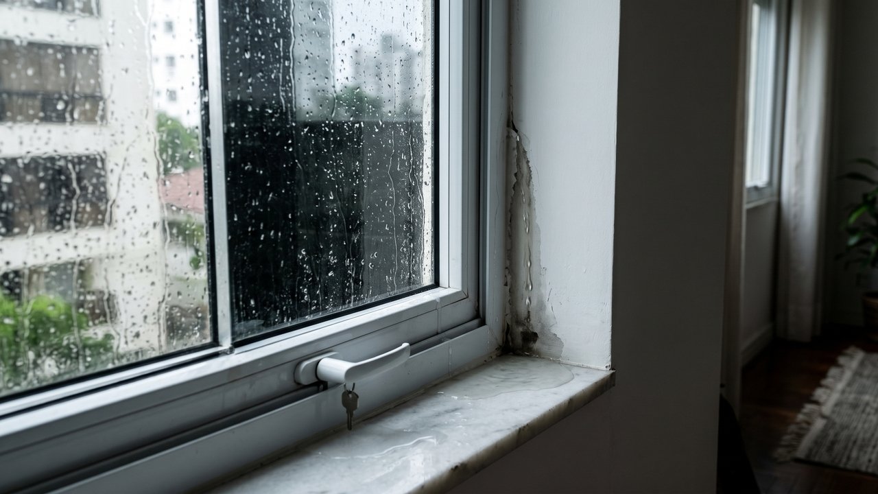 Por que a água da chuva entra pela janela mesmo quando ela está totalmente fechada