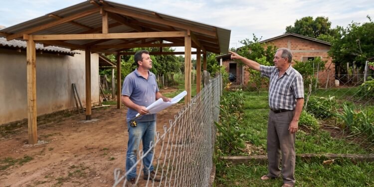 Ao construir uma garagem coberta, proprietário percebe que parte do telhado ultrapassa a linha da divisa e vizinho exige retirada da estrutura