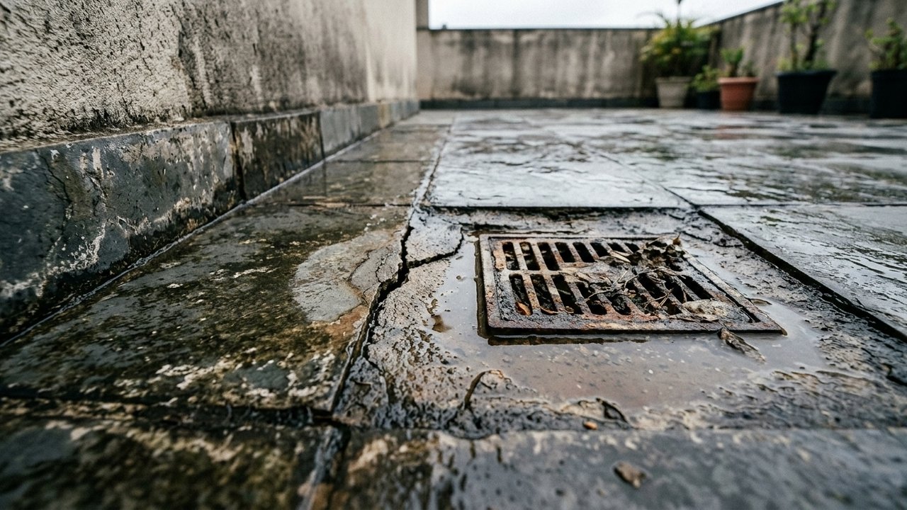 vazamento no terraço