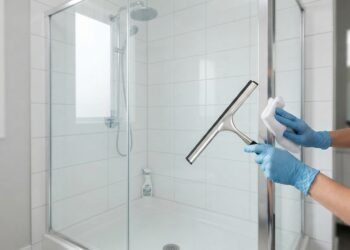 A limpeza do box fica mais fácil quando água e sabonete não permanecem nas superfícies