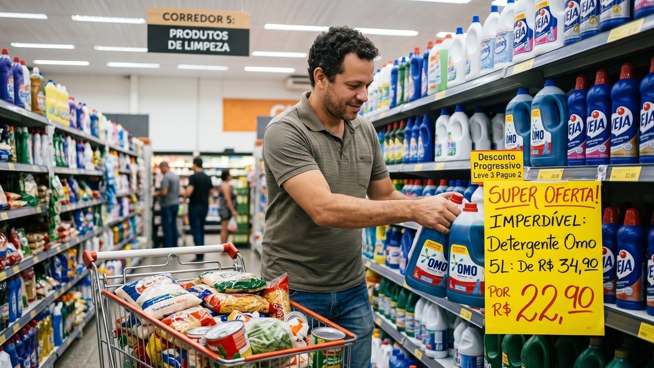 Consumidor nota que o leitor de código de barras do caixa registrou um valor superior ao da etiqueta promocional colada na gôndola. O gerente tenta forçar o pagamento mais caro, mas o cliente grava a situação e garante na Justiça o direito absoluto de pagar o menor preço anunciado.