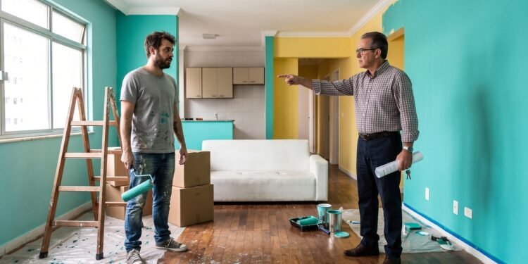 Inquilino pinta todo o apartamento antes de sair e proprietário exige que as paredes voltem à cor original