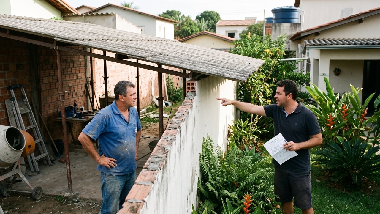 Ao construir uma garagem coberta, proprietário percebe que parte do telhado ultrapassa a linha da divisa e vizinho exige retirada da estrutura
