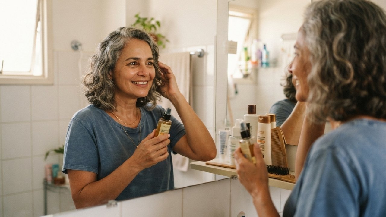 Helena se olhou no espelho e percebeu: o problema não estava nas máscaras nem nos óleos, mas em um detalhe do shampoo usado todos os dias sem pensar direito no couro cabeludo