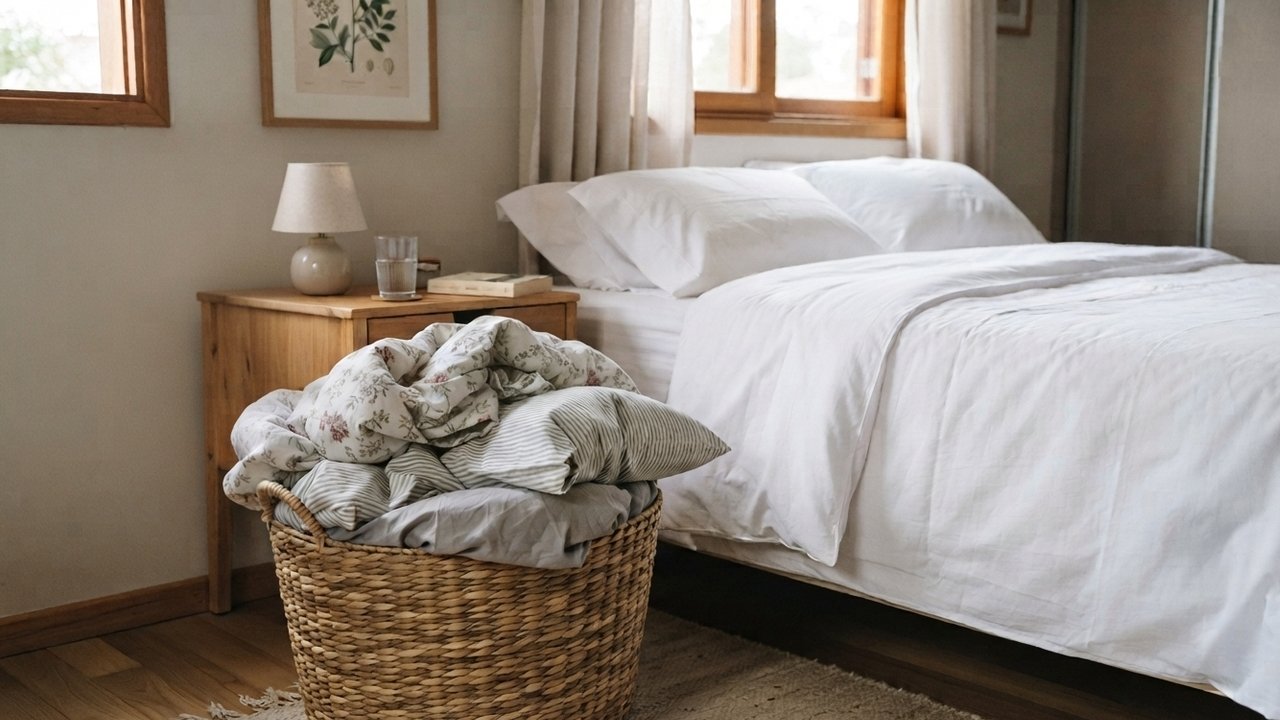 limpeza da roupa de cama