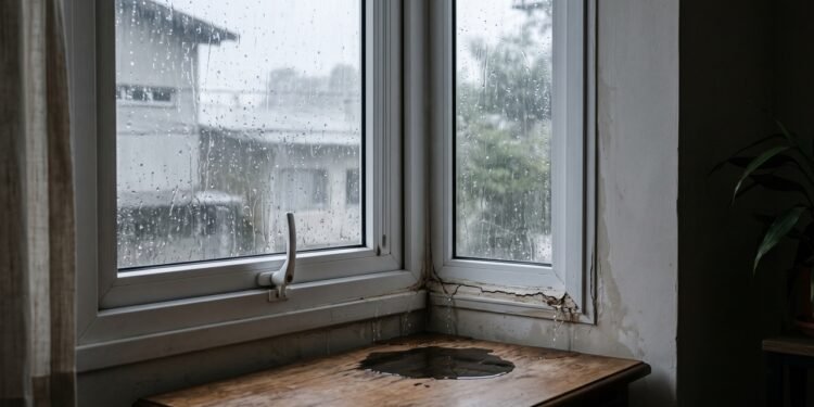 Por que a água da chuva entra pela janela mesmo quando ela está totalmente fechada