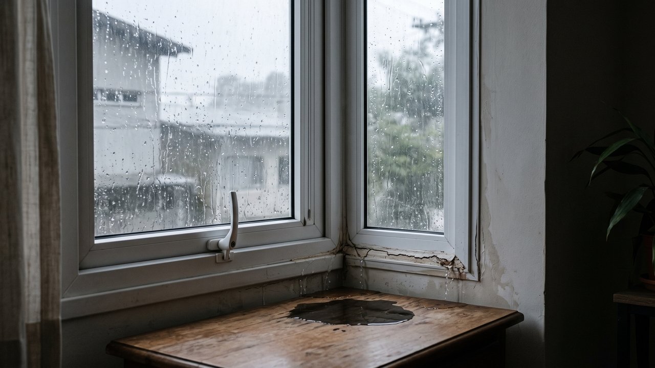 Por que a água da chuva entra pela janela mesmo quando ela está totalmente fechada