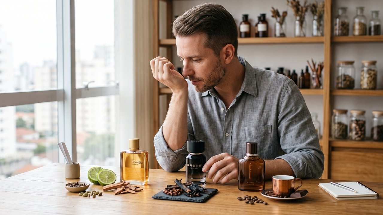 Três perfumes masculinos nacionais que entregam cheiro de luxo, personalidade e ótima presença sem custar uma fortuna